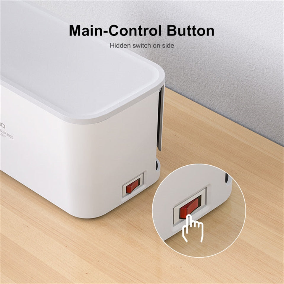Cable Organizer, Power & USB Outlets