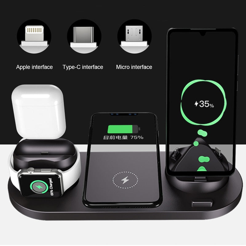 6 in 1Qi Fast Wireless Charger
