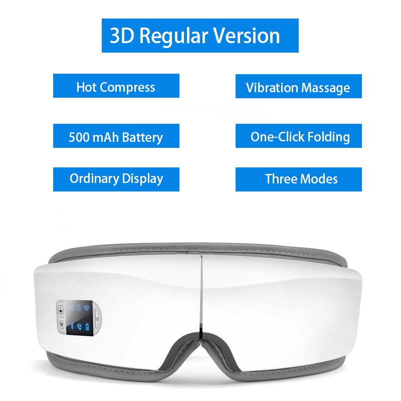 4D Smart Airbag Vibration Eye Massager with Bluetooth Music