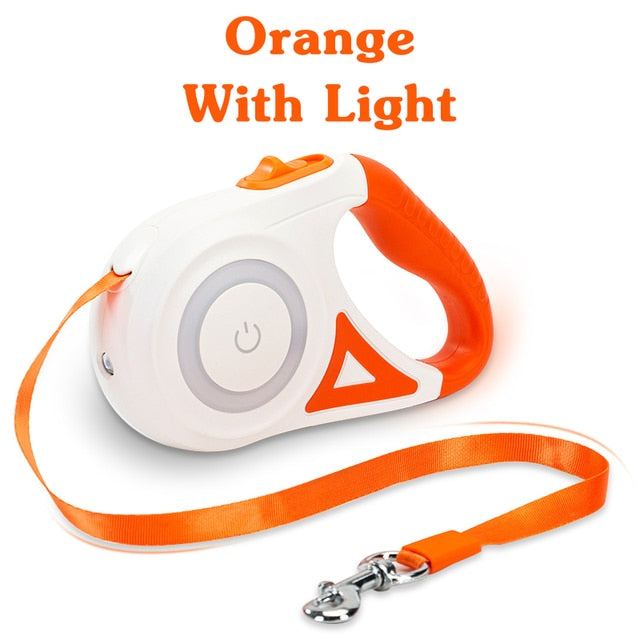3m/5m Retractable Dog Leash With Led Light