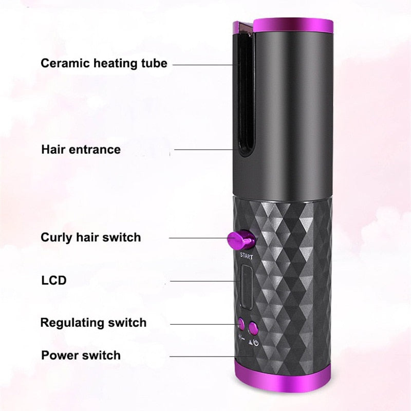 Rechargeable Automatic Portable Hair Curler