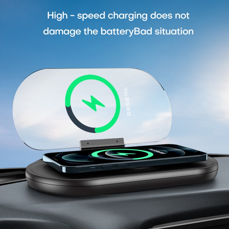 Magsafe Car Wireless Charger with Head-up Display