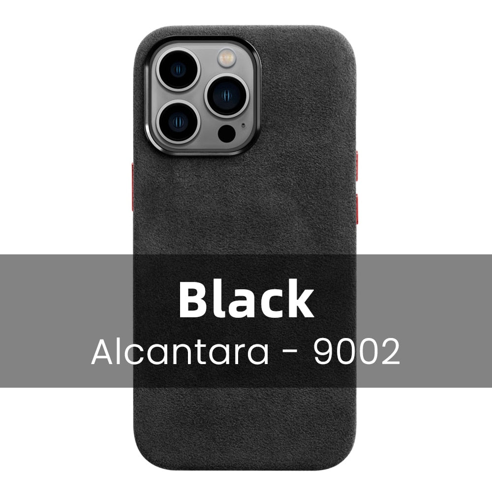 Magnetic ALCANTARA Case for iPhone 14 - 14 Pro Max, 13, 12, 12 mini