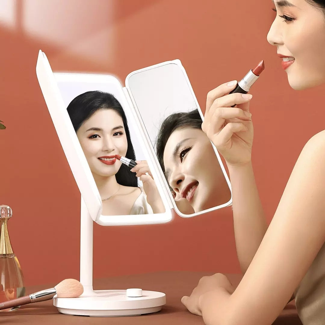 Touch Control LED Folding Makeup Mirror